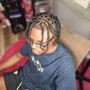 invisible locs w. hair added