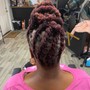 Basic Updo two strands twist