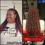 Fulani (tribal) braids/crochet braids in the back (Med)