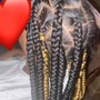 Cornrows with natural hair