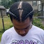 2 Natural Straight Back Braids