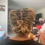 Twisted or braided updo