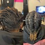 Two cornrows hair added