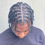 Starter locs on long hair (pass ear)