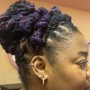 ADVANCED PALM ROLL LOC RETWIST & STYLES-  (WHOLE HEAD LOWER BACK- BUTT)