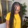 Boho knotless large braids