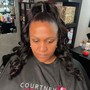 Silk Press & Curl ( THE WORKS! ) ( This service is ideal for new clients and reoccurring clients who’ve seen a professional hairstylist within a year. This service is intended to start your new healthy haircare journey.)