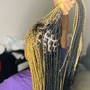 Peek- a - boo knotless Braids medium