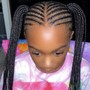 Kid's Braids with Hair Added