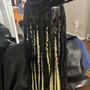 Small/Medium knotless Braids mid back- waist length