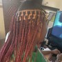 Colored human hair Knotless boho bob