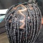 Cornrows In Front And Knotless In Back