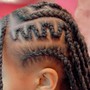 Neck length  knotless braids