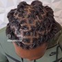 Locs Re-twist n style shave sides