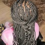 Short knotless box braids