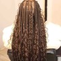 Medium large box braids