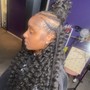 Quick Weave half ponytail front stitch up and Down