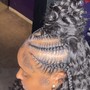 Quick Weave half ponytail front stitch up and Down