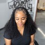 Boho individual braids with natural hair (for curly textures)