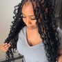 Large boho knotless braids