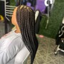 Box Braids med mid back