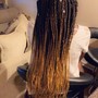 Small box braids butt length with extensions