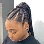 Large Feed-in ponytail