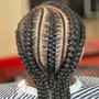 Straight back (7-9 braids)