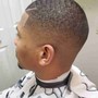 College student haircut