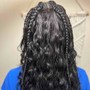 Half braids/half sew-in