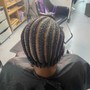 Small Straight Back Cornrows