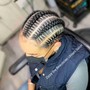 5 to 6 stitched Cornrow Braids with extensions