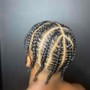 Cornrows Updo Medium (Midback)