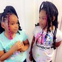 Kid's jumbo knotless Braids 10 and under