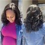 Extensions, layering, Wand / Barrel Curls, Closure Sew In, Netting