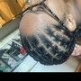 Updo feedin cornrow ponytail