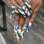 Hand painted nail art