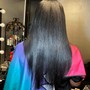 Silk press special with clip ins