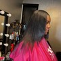 Silk press special with clip ins