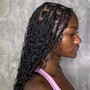 Cornrows in front Single braids in the back