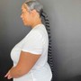 Sleek Ponytail (Relaxed hair) (No shampoo)