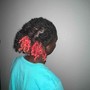 Kid's retouch on braids