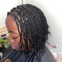 Side shaved medium Box Braids