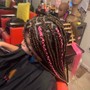 Girls Age 5-9 half braids half plats