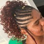 Braids/plats with natural hair