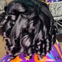 Free style Bantu knots