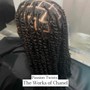 Medium Knotless (mid back) Box Braids