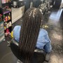 Smedium knotless Braids mid back