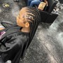 Medium Box Braids midback