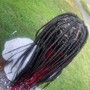 Box braids over locs